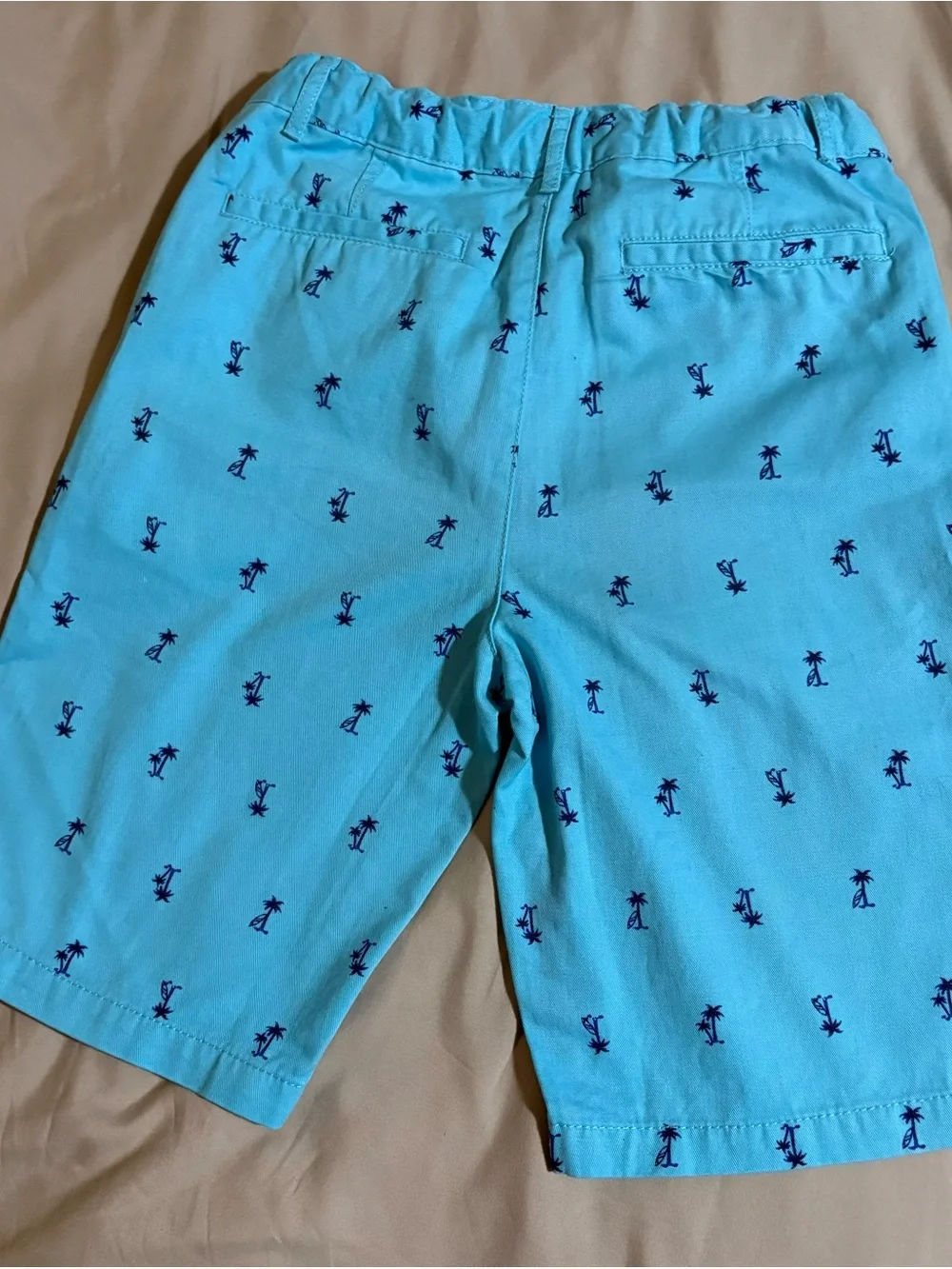 The Children’s Place Boys Blue Palm Tree Print Chino Shorts Size 12 NWT